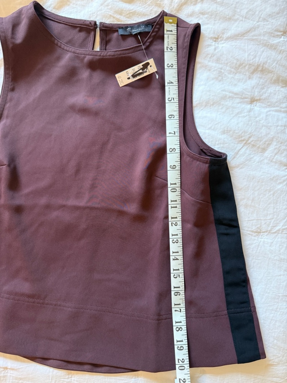 NWT Madewell Shell Tank top Size X-Small in Chocolate Raisin - NY861 - Picture 12 of 14